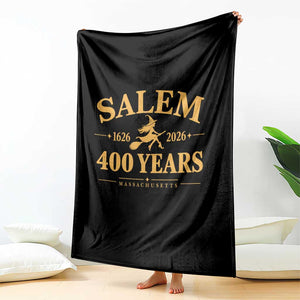 Salem 400th Anniversary Halloween Witch Throw Blanket 400 Years Massachusetts 1626 2026