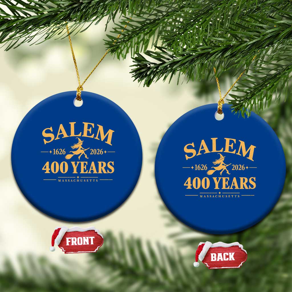 Salem 400th Anniversary Halloween Witch Ceramic Ornament 400 Years Massachusetts 1626 2026