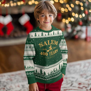 Salem 400th Anniversary Halloween Witch Ugly Christmas Sweater 400 Years Massachusetts 1626 2026