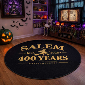 Salem 400th Anniversary Halloween Witch Round Rug 400 Years Massachusetts 1626 2026