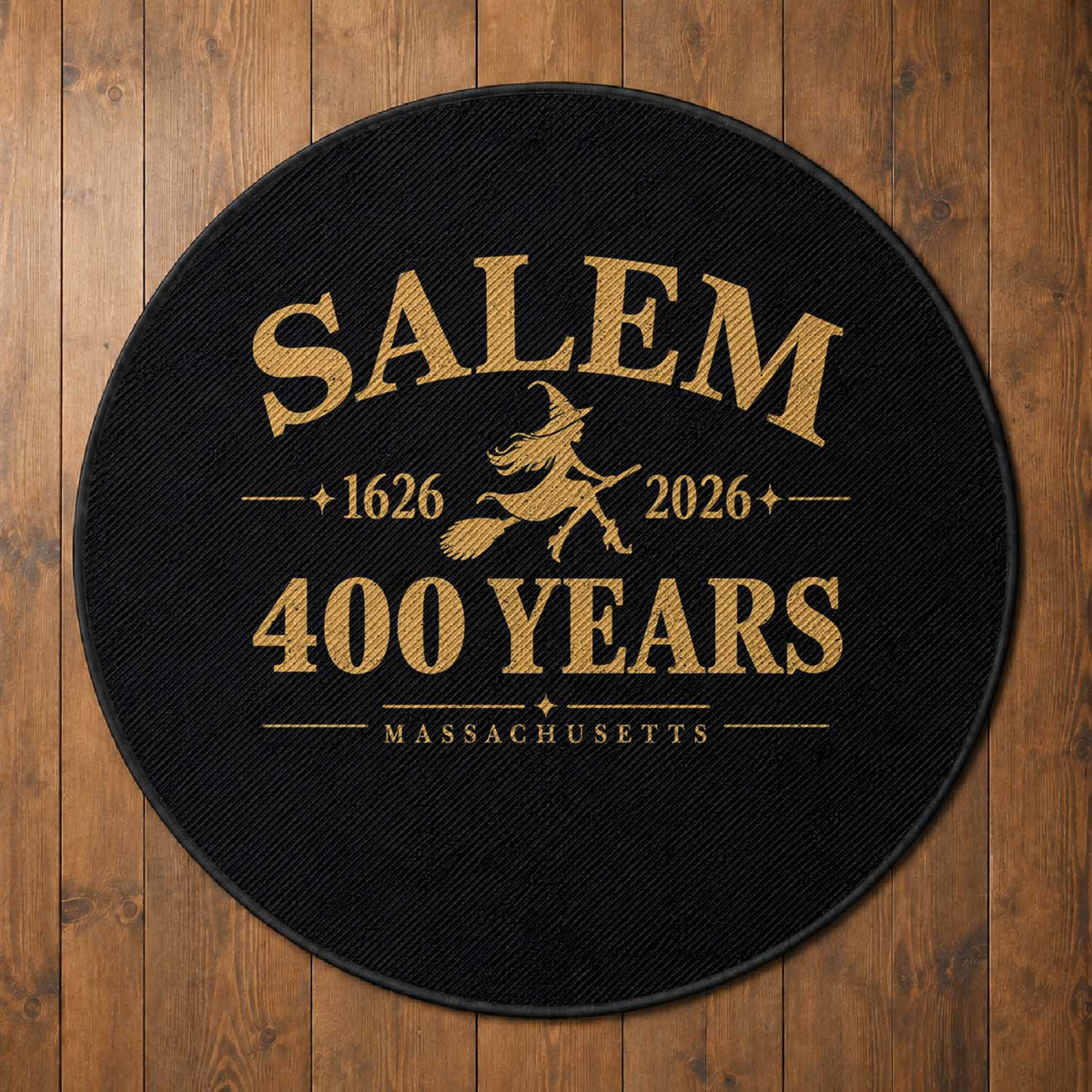 Salem 400th Anniversary Halloween Witch Round Rug 400 Years Massachusetts 1626 2026