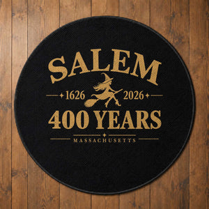 Salem 400th Anniversary Halloween Witch Round Rug 400 Years Massachusetts 1626 2026