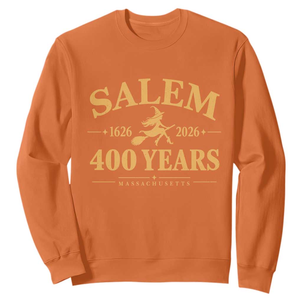 Salem 400th Anniversary Halloween Witch Sweatshirt 400 Years Massachusetts 1626 2026