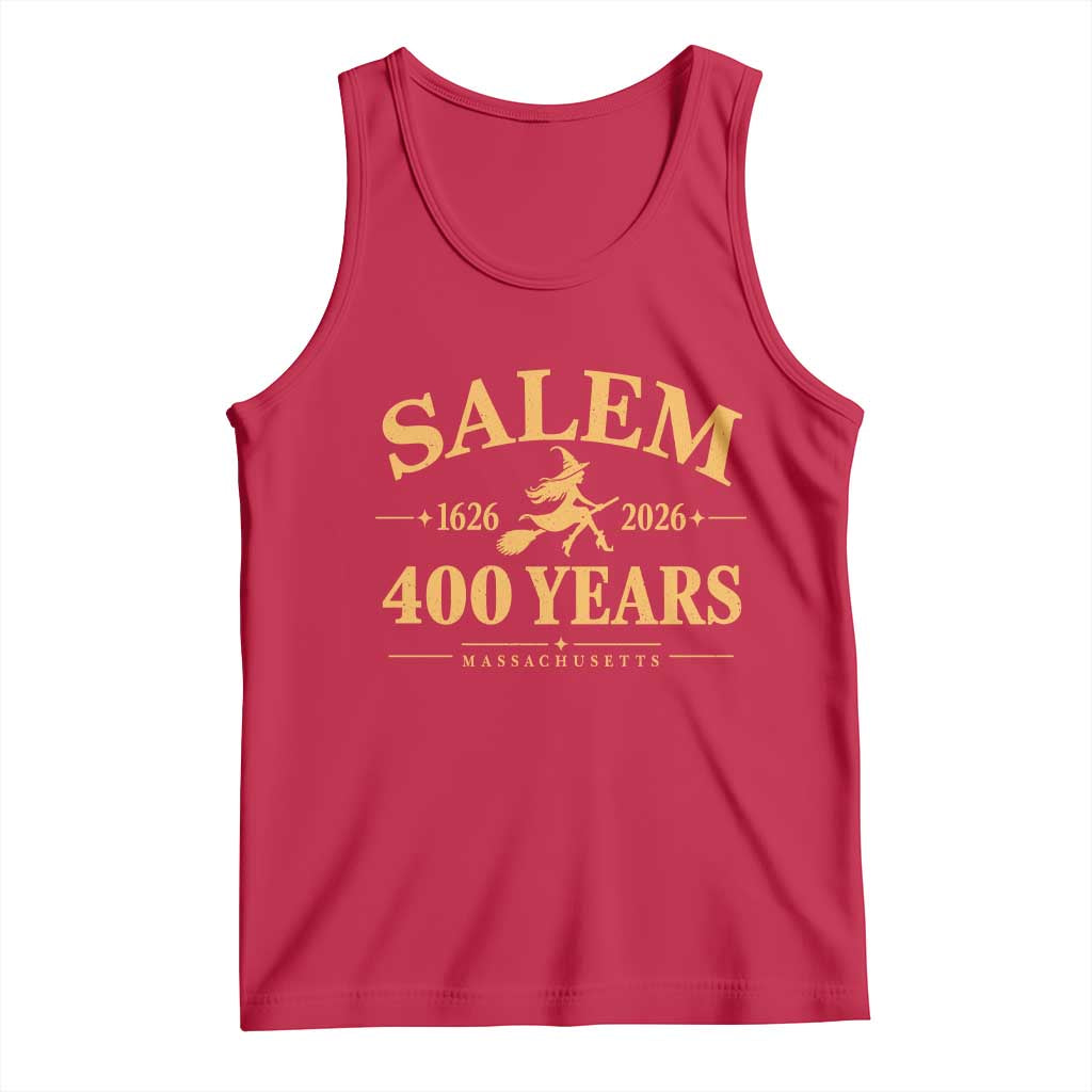 Salem 400th Anniversary Halloween Witch Tank Top 400 Years Massachusetts 1626 2026