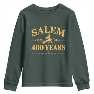 Salem 400th Anniversary Halloween Witch Youth Sweatshirt 400 Years Massachusetts 1626 2026