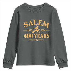 Salem 400th Anniversary Halloween Witch Youth Sweatshirt 400 Years Massachusetts 1626 2026