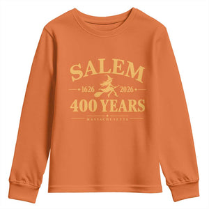 Salem 400th Anniversary Halloween Witch Youth Sweatshirt 400 Years Massachusetts 1626 2026