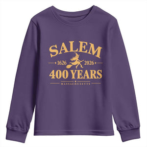Salem 400th Anniversary Halloween Witch Youth Sweatshirt 400 Years Massachusetts 1626 2026
