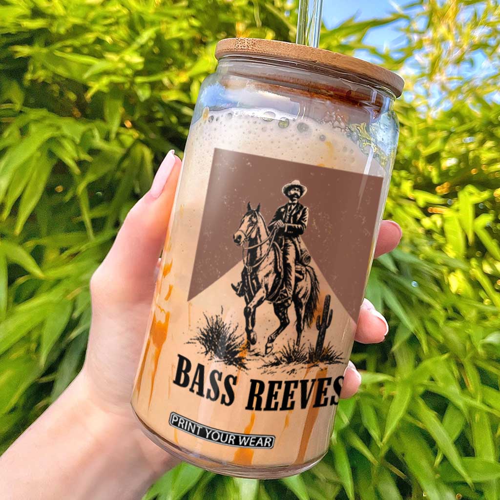 Bass Reeves Glass Can First Black Deputy US Marshal Western Cowboy