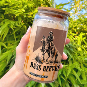 Bass Reeves Glass Can First Black Deputy US Marshal Western Cowboy