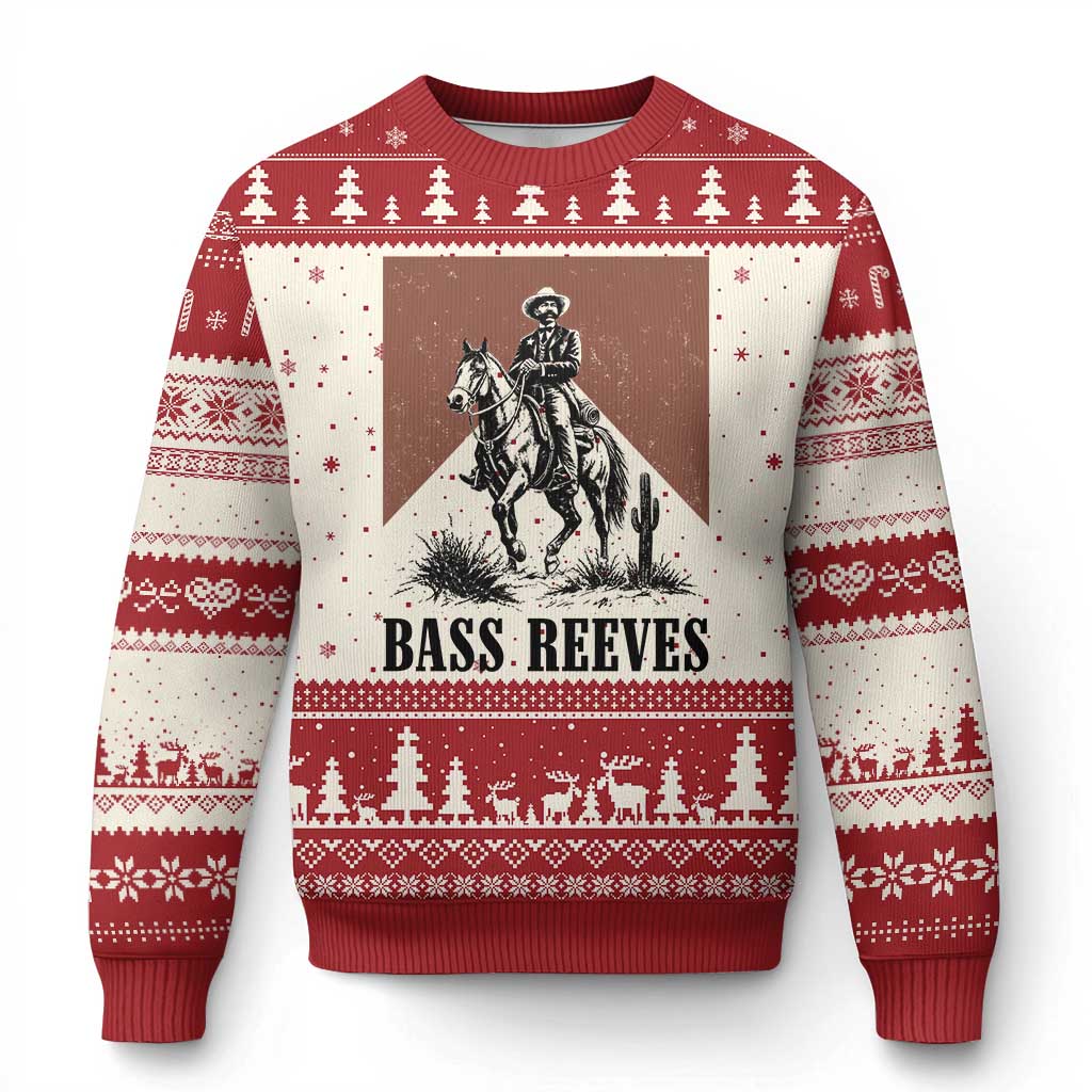 Bass Reeves Ugly Christmas Sweater First Black Deputy US Marshal Western Cowboy