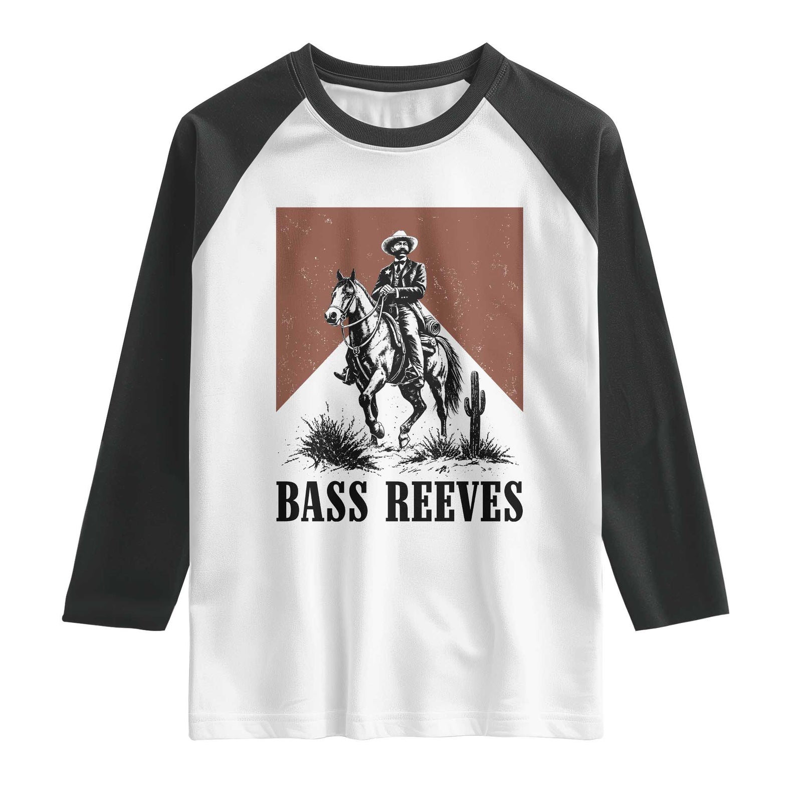 Bass Reeves Raglan Shirt First Black Deputy US Marshal Western Cowboy
