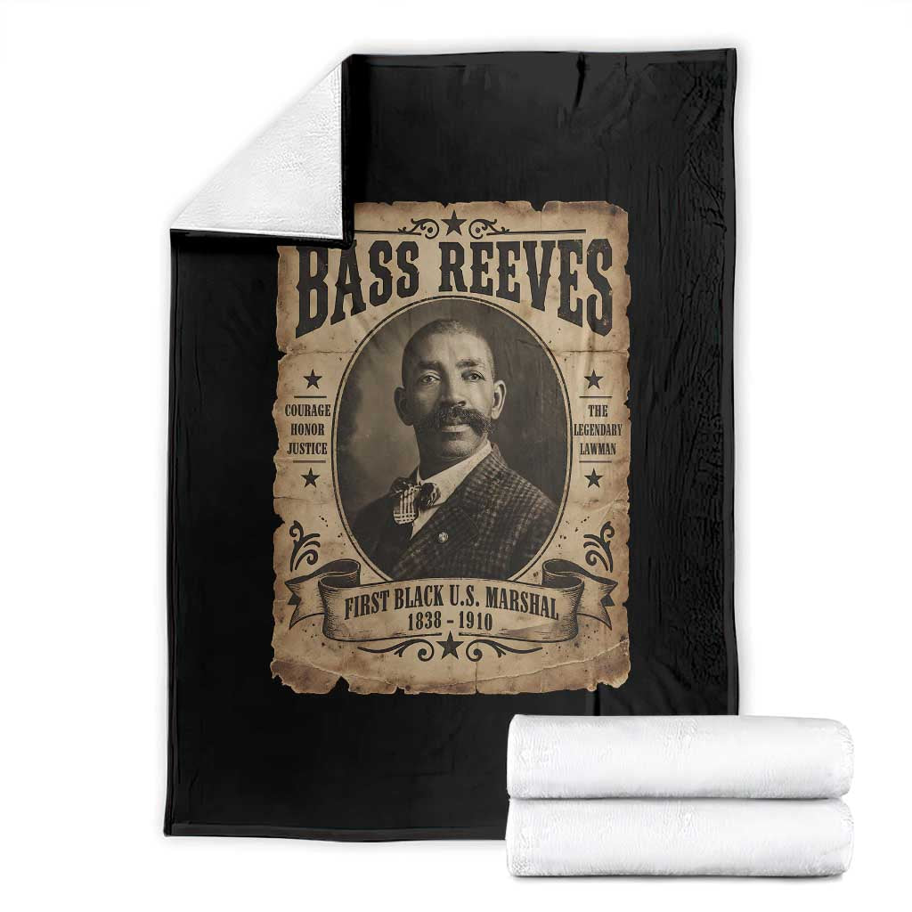 Bass Reeves Throw Blanket The Legendary Lawman and First Black Us Marshal Old West Style