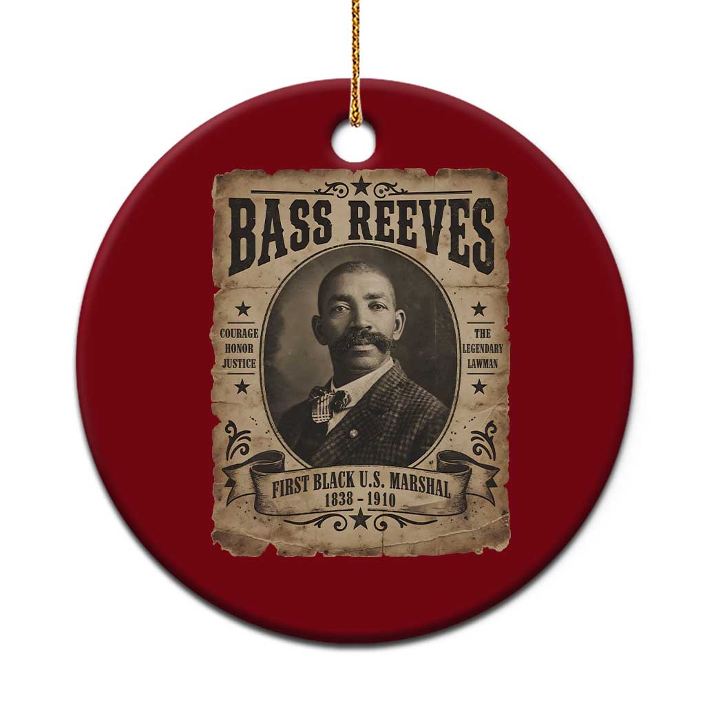 Bass Reeves Ceramic Ornament The Legendary Lawman and First Black Us Marshal Old West Style