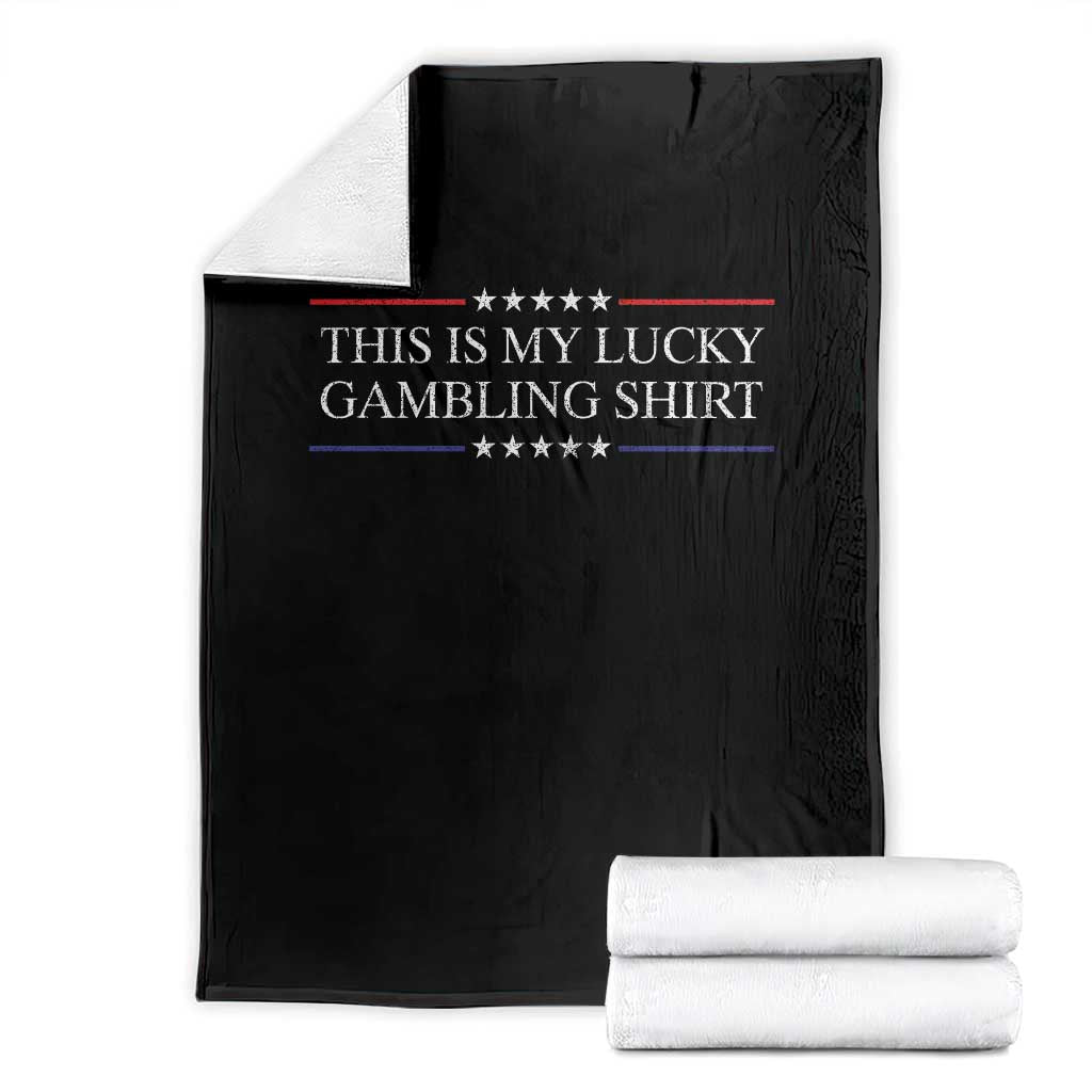 This Is My Lucky Gambling Throw Blanket Funny Gambler Casino Gift