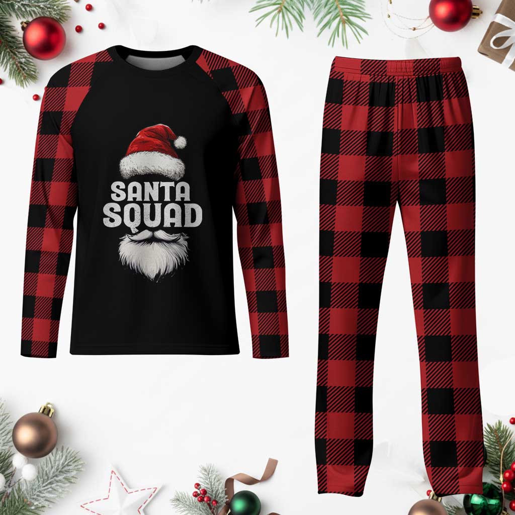 Funny Xmas Plaid Pajama Set Santa Squad Team Family Crew TS11 Buffalo Plaid Print Your Wear
