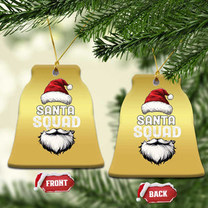 Funny Xmas Christmas Ornament Santa Squad Team Family Crew TS11 Bell Flake Gold Print Your Wear