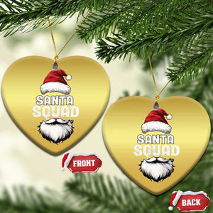 Funny Xmas Christmas Ornament Santa Squad Team Family Crew TS11 Heart Gold Print Your Wear