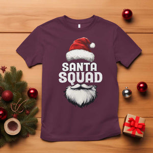 Funny Christmas T Shirt Santa Squad Xmas Team Family Matching TS11 Maroon Print Your Wear