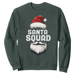 Funny Christmas Sweatshirt Santa Squad Xmas Team Family Matching TS11 Dark Forest Green Print Your Wear