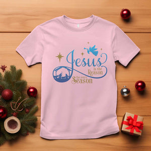 Jesus Is The Reason For The Season T Shirt Nativity Scene TS11 Light Pink Print Your Wear