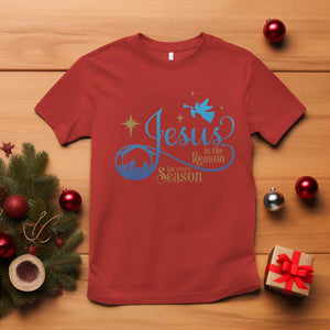 Jesus Is The Reason For The Season T Shirt Nativity Scene TS11 Red Print Your Wear