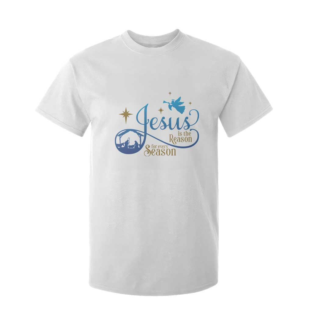 Jesus Is The Reason For The Season T Shirt For Kid Nativity Scene TS11 White Print Your Wear