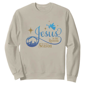 Jesus Is The Reason For The Season Sweatshirt Nativity Scene TS11 Sand Print Your Wear