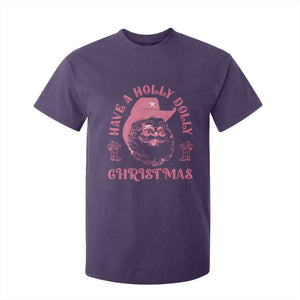 Western Christmas T Shirt For Kid Have A Holly Dolly Christmas Cowboy Santa TS11 Purple Print Your Wear