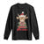 Funny Christmas Highland Cow Long Sleeve Shirt Mooey Christmas Western Cow Santa Hat TS11 Black Print Your Wear