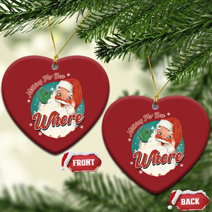 Funny Xmas Retro Santa Christmas Ornament Nothing For You Whore TS11 Heart Red Print Your Wear