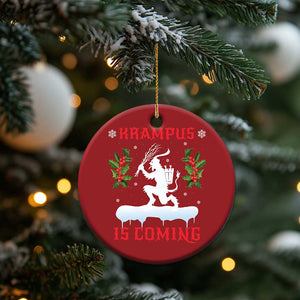 Funny Xmas Yule Krampus Is Coming Mistletoe Christmas Ornament TS11 Print Your Wear