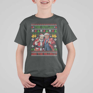 Trump Vance Chrismas T Shirt For Kid The Outlaw And The Hillbilly Ugly Xmas Bell TS11 Dark Heather Print Your Wear