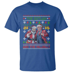 Trump Vance Chrismas T Shirt The Outlaw And The Hillbilly Ugly Xmas Bell TS11 Royal Blue Print Your Wear