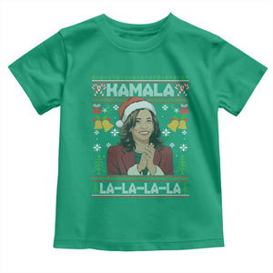 Funny Harris Christmas Baby Shirt Kamala La La La La Ugly Santa Hat Xmas TS11 Irish Green Print Your Wear