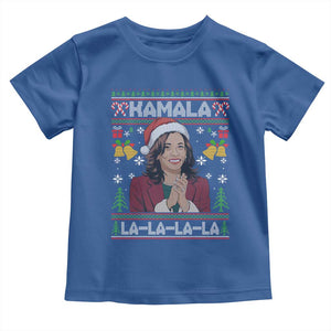 Funny Harris Christmas Baby Shirt Kamala La La La La Ugly Santa Hat Xmas TS11 Royal Blue Print Your Wear