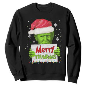 Funny Trump Christmas Sweatshirt Merry Trumpmas Santa Trump TS11 Black Print Your Wear