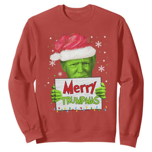 Funny Trump Christmas Sweatshirt Merry Trumpmas Santa Trump TS11 Red Print Your Wear