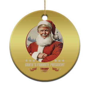 Funny Trump Xmas Christmas Ornament Santa's Favorite President Trump 2024 Christmas TS11 Print Your Wear