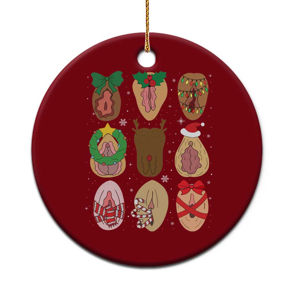 Funny Naughty Christmas Dirty Xmas Adult Humor Ceramic Ornament TS11 1pc Red Print Your Wear