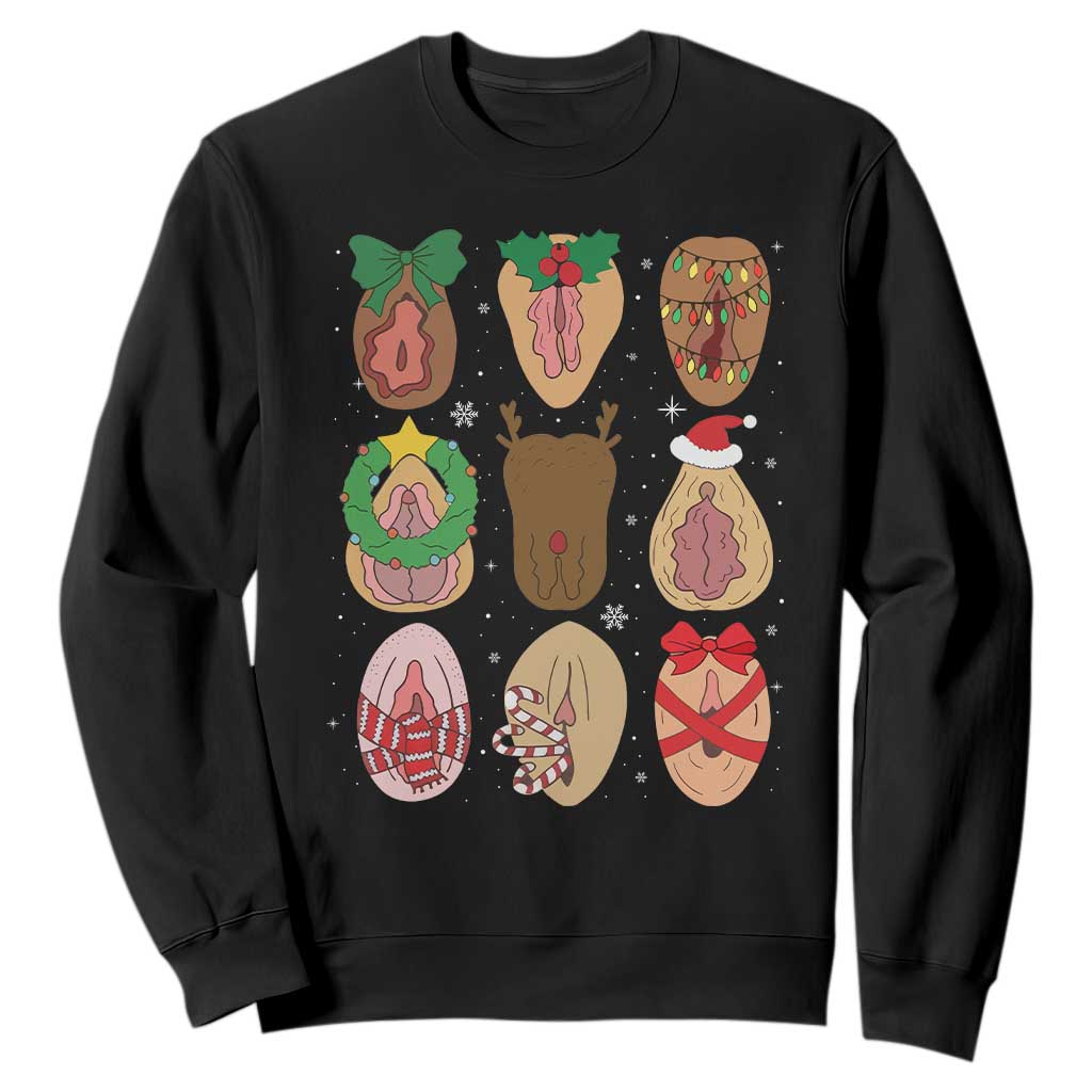 Funny Naughty Christmas Dirty Xmas Adult Humor Sweatshirt TS11 Black Print Your Wear