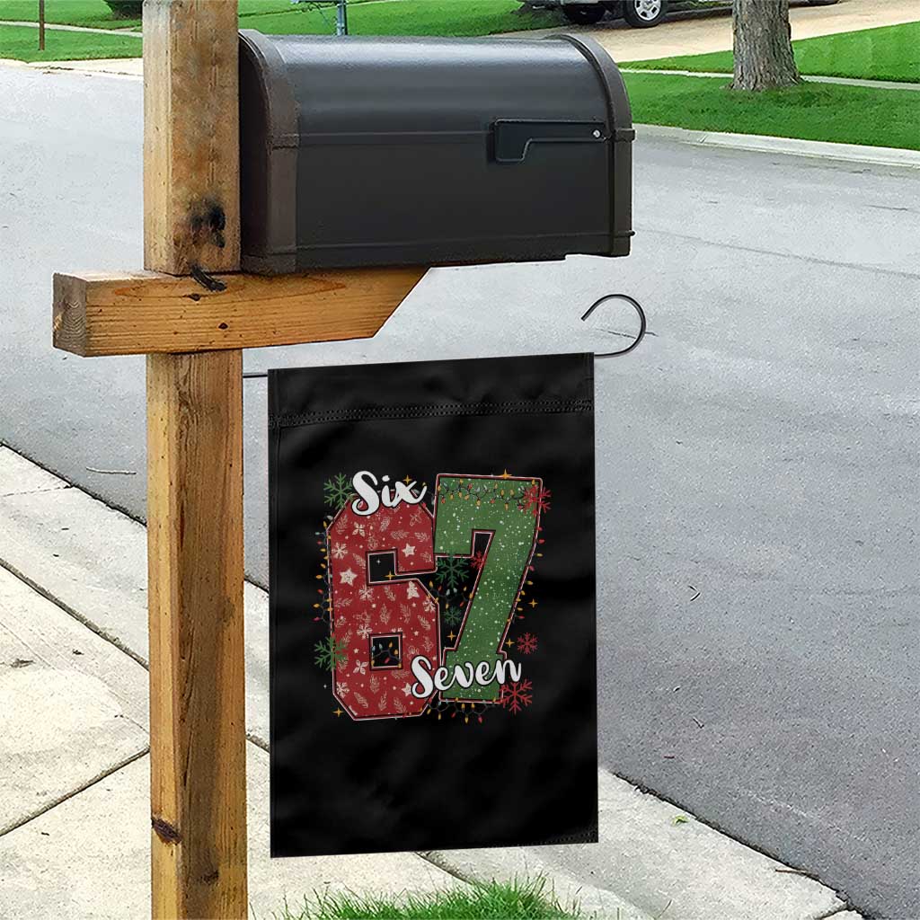 67 Christmas Garden Flag Funny Six Seven Meme Gen Alpha Slang Snowflake TS11 Print Your Wear