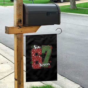 67 Christmas Garden Flag Funny Six Seven Meme Gen Alpha Slang Snowflake TS11 Print Your Wear