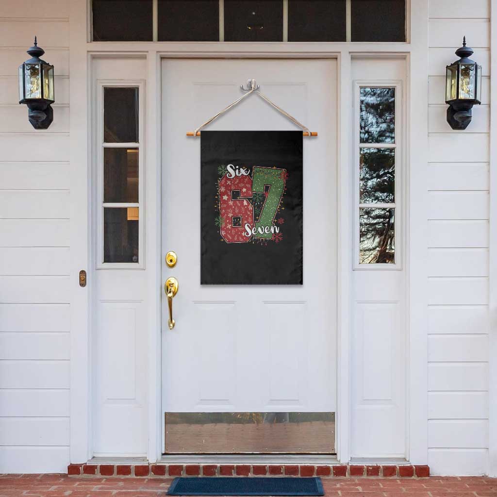 67 Christmas Garden Flag Funny Six Seven Meme Gen Alpha Slang Snowflake TS11 Print Your Wear