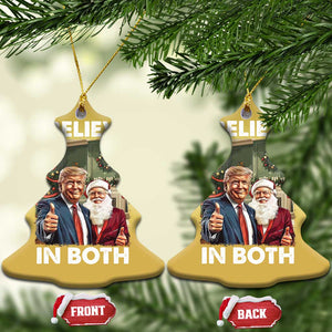 Funny Trump Santa Xmas Christmas Ornament I Believe In Both President Xmas TS11 Christmas Tree Gold Print Your Wear