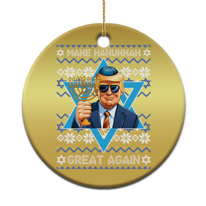 Funny Make Hanukkah Great Again Chanukah Trump Christmas Ornament Jewish David Stars TS11 Print Your Wear