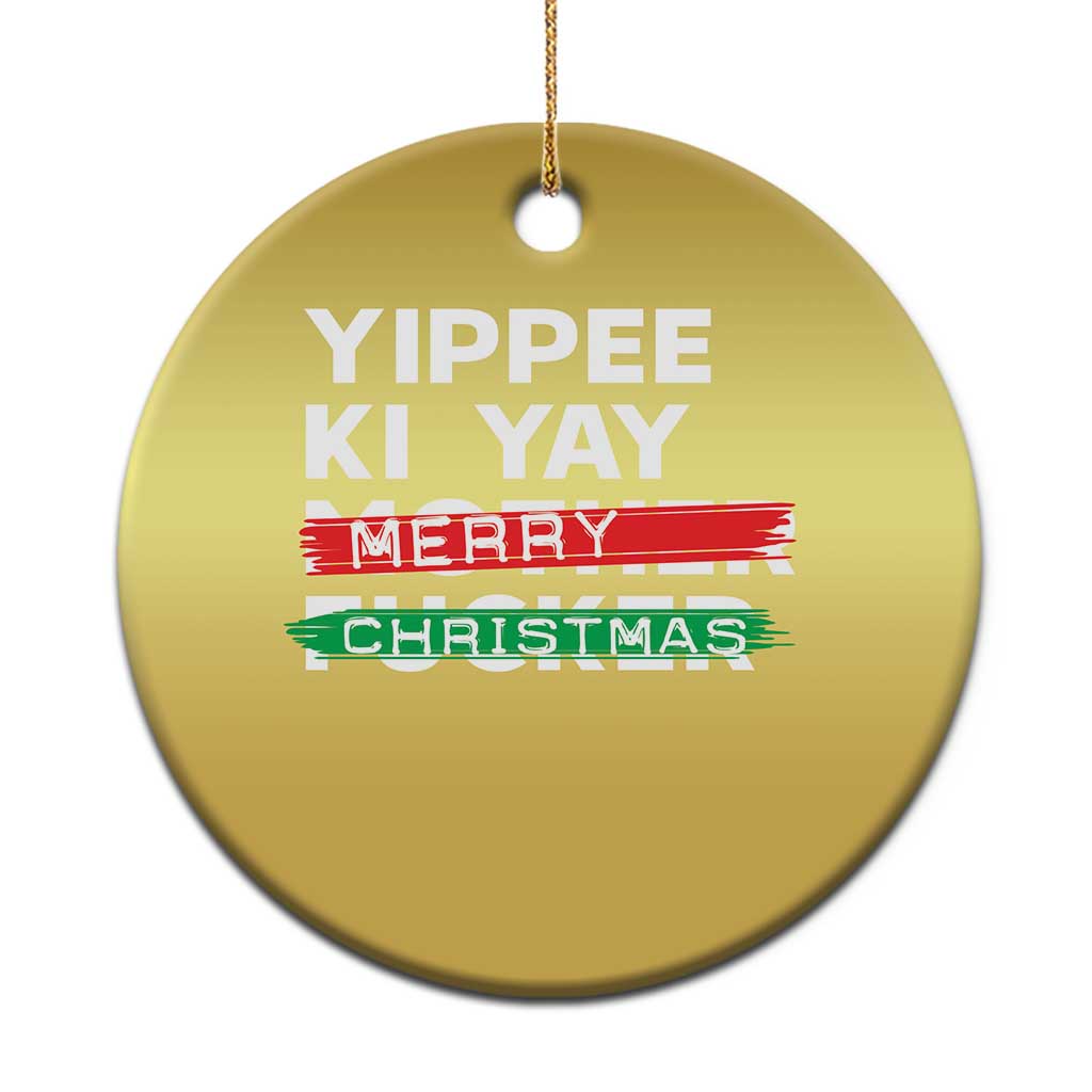 Funny Yippee Ki Yay Merry Xmas Christmas Ornament Nakatomi Plaza Brushed TS11 Print Your Wear