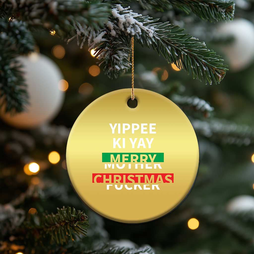 Funny Yippee Ki Yay Merry Xmas Christmas Ornament Xmas Nakatomi Plaza TS11 Print Your Wear