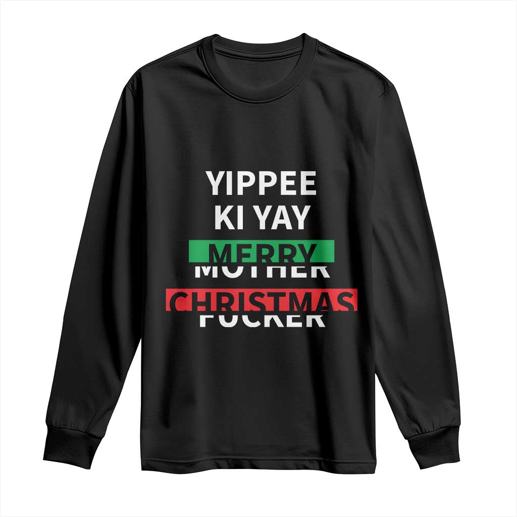 Funny Yippee Ki Yay Merry Christmas Long Sleeve Shirt Xmas Nakatomi Plaza TS11 Black Print Your Wear