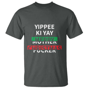 Funny Yippee Ki Yay Merry Christmas T Shirt Xmas Nakatomi Plaza TS11 Dark Heather Print Your Wear